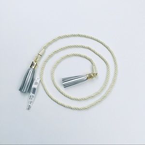 Ann Taylor Braided Tassel Self Tie Belt